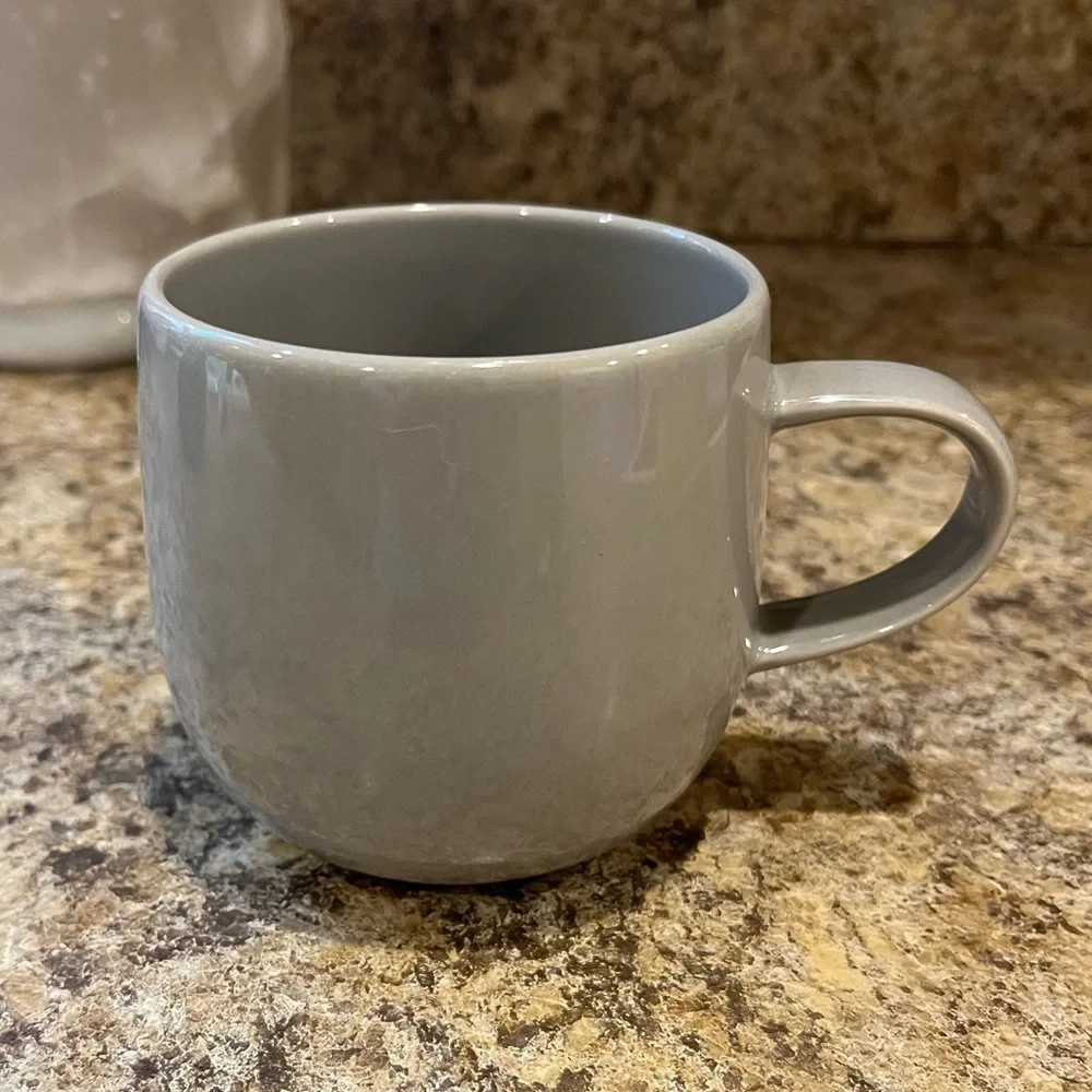 Crate&Barrel Taupe Gray Ceramic Mug 12 oz.